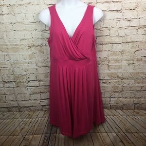 ❌SOLD❌Lands’ End Faux Wrap Dress XL Pink